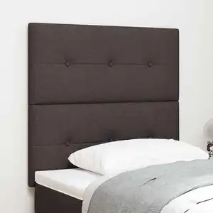 vidaXL Tête De Lit Vidaxl Capitonnée Marron Foncé 80 Cm En Tissu pas cher
