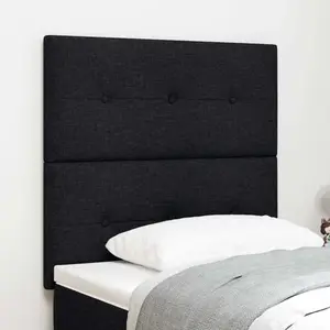 VIDAXL Tête De Lit Capitonnée Noire 100 Cm En Tissu pas cher
