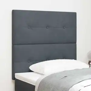 VIDAXL Tête De Lit Capitonnée Gris Foncé 90 Cm En Velours pas cher