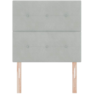 VIDAXL Tête De Lit Capitonnée Gris Clair 100 Cm Velours pas cher