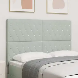 Tête De Lit En Velours Gris Clair 160 Cm Velours Vidaxl pas cher