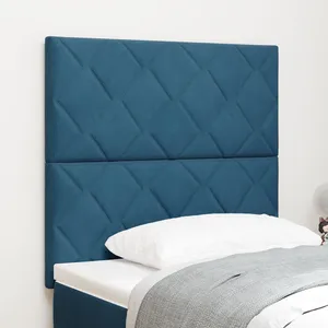 Tête De Lit Montage Mural Géométrique Bleu Foncé 100 Cm Velours Vidaxl pas cher