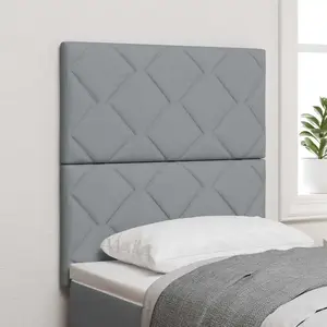 Tête De Lit En Tissu Argyle Gris Clair 80 Cm Tissu Vidaxl pas cher