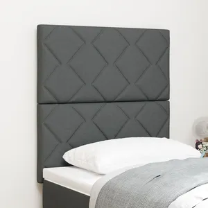 vidaXL Tête de lit Gris foncé 80 cm tissu pas cher