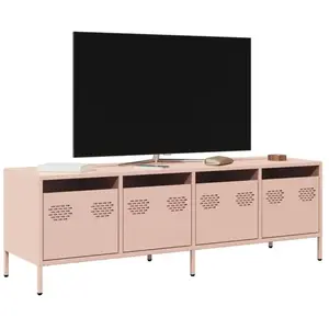 Comparateur de prix : vidaXL Vidaxl Meuble Tv Rose 135x39x43,5 Cm Acier Laminé À Froid