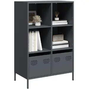 vidaXL Buffet haut anthracite 68x39x103,5 cm acier pas cher