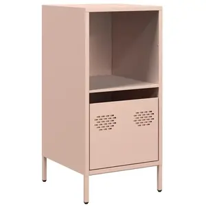 vidaXL Buffet rose 35x39x73,5 cm acier laminé à froid pas cher