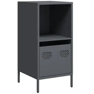 vidaXL Buffet anthracite 35x39x73,5 cm acier laminé à froid pas cher