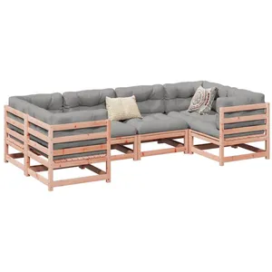 vidaXL Salon de jardin 6 pcs bois massif sapin de douglas pas cher