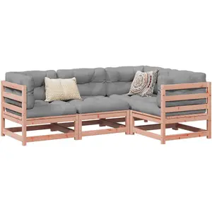 vidaXL Salon de jardin 4 pcs bois massif sapin de douglas pas cher