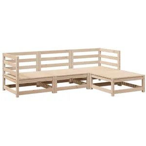 vidaXL Salon de jardin 4 pcs bois massif de pin pas cher