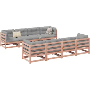 vidaXL Salon de jardin 9 pcs bois massif sapin de douglas pas cher