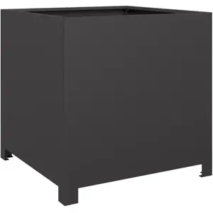 Comparateur de prix : vidaXL Jardinière noir 50x50x50 cm acier