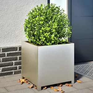 Jardinière 50x50x50 cm acier inoxydable vidaXL pas cher