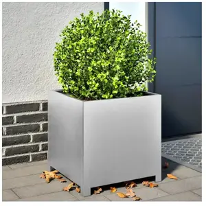 Comparateur de prix : vidaXL Jardinière 50x50x50 cm acier galvanisé