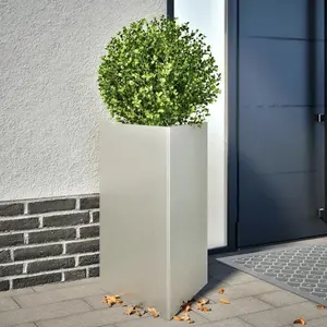 Comparateur de prix : vidaXL Jardinière triangulaire 50x43x75 cm acier inoxydable