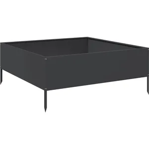 Comparateur de prix : vidaXL Lit surélevé de jardin noir 100x100x25 cm acier