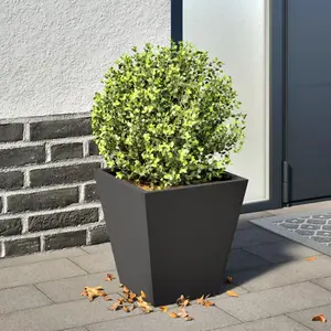 Comparateur de prix : vidaXL Jardinière noir 30x30x30 cm acier