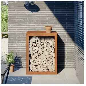Comparateur de prix : vidaXL Portant de bois de chauffage 60x40x80 cm acier corten