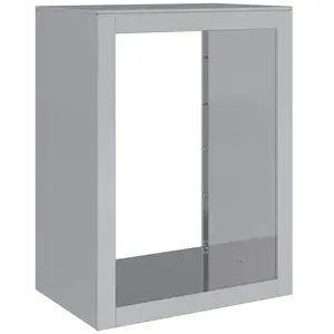 Comparateur de prix : vidaXL Portant de bois de chauffage 60x40x80 cm acier galvanisé