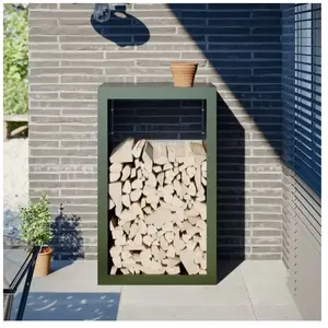 Comparateur de prix : vidaXL Portant de bois de chauffage vert 60x40x100 cm acier