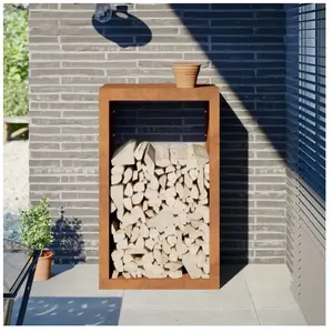 Comparateur de prix : vidaXL Portant de bois de chauffage 60x40x100 cm acier corten