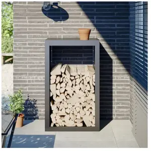 Comparateur de prix : vidaXL Portant de bois de chauffage anthracite 60x40x100 cm acier