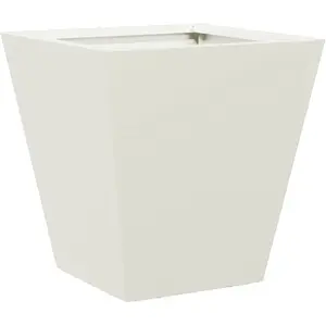 Comparateur de prix : vidaXL Jardinière blanc 30x30x30 cm acier