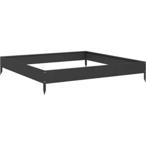 Comparateur de prix : vidaXL Lit surélevé de jardin noir 100x100x18,5 cm acier