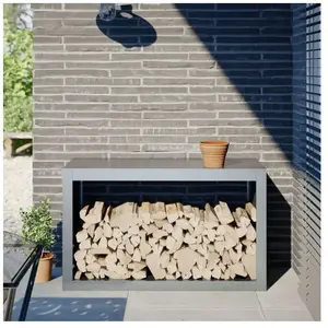 Comparateur de prix : vidaXL Portant de bois de chauffage 100x40x60 cm acier galvanisé