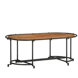 vidaXL Table basse 110x55x40 cm bois massif d'acacia