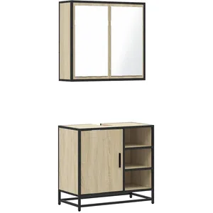vidaXL Ensemble de meubles de salle de bain 2 pcs chêne sonoma pas cher