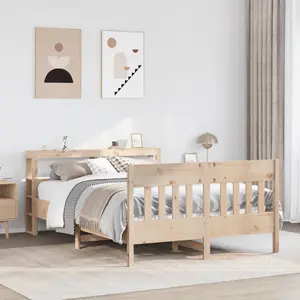 vidaXL Cadre de lit sans matelas 120x190 cm bois de pin massif pas cher