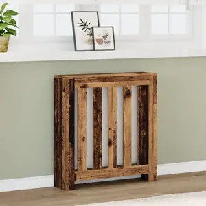 Comparateur de prix : vidaXL Cache-radiateur vieux bois 78x20x82 cm bois d'ingénierie