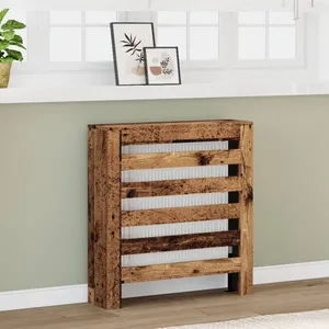 vidaXL Cache-radiateur vieux bois 78x20x82 cm bois d'ingénierie pas cher