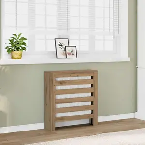 Comparateur de prix : vidaXL Cache-radiateur chêne artisanal 78x20x82 cm bois d'ingénierie