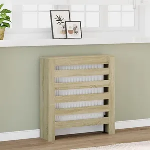 Comparateur de prix : vidaXL Cache-radiateur chêne sonoma 78x20x82 cm bois d'ingénierie