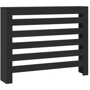 vidaXL Cache-radiateur noir 104x20x82 cm bois d'ingénierie pas cher
