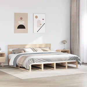 vidaXL Vidaxl Cadre De Lit Sans Matelas 180x200 Cm Bois Massif De Pin pas cher
