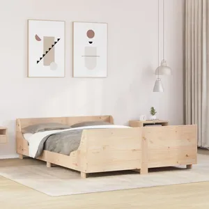 vidaXL Vidaxl Cadre De Lit Sans Matelas 150x200 Cm Bois De Pin Massif pas cher