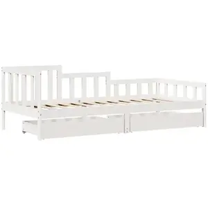 Vidaxl - Lit de jour avec tiroirs sans matelas 90x190 cm bois massif pas cher