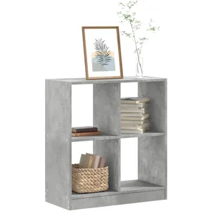vidaXL Bibliothèque gris béton 68,5x32x75 cm bois d'ingénierie pas cher