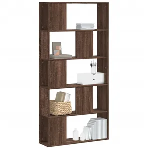 vidaXL Bibliothèque 5 niveaux chêne marron bois ingénierie pas cher