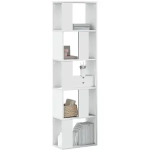 Comparateur de prix : vidaXL Bibliothèque 5 niveaux blanc 45x23,5x162,5 cm bois d'ingénierie