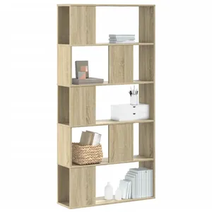 Comparateur de prix : vidaXL Bibliothèque 5 niveaux chêne sonoma bois d'ingénierie