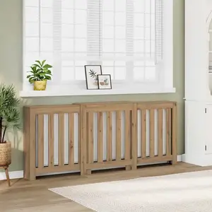 vidaXL Cache-radiateur chêne artisanal 205x21,5x83,5 cm pas cher