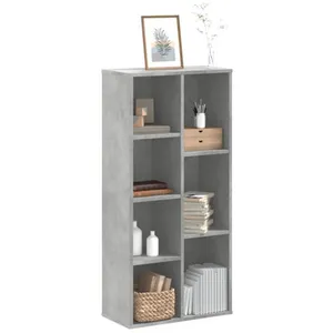 Comparateur de prix : vidaXL Vidaxl Bibliothèque Gris Béton 50x25x105 Cm Bois D'ingénierie