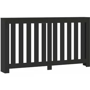 Comparateur de prix : vidaXL Cache-radiateur noir 149x20x82 cm bois d'ingénierie