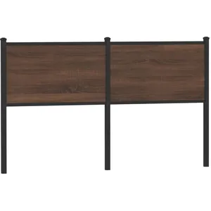 vidaXL Tête de lit chêne marron 140 cm bois d'ingénierie et acier pas cher