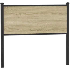 vidaXL Tête de lit sonoma 107 cm bois d'ingénierie et acier pas cher